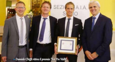 Premio &quot;Le Tre Valli&quot; a Daniele Chiffi