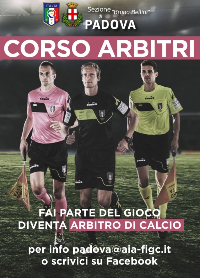 Riparte ad Ottobre il Corso Arbitri Gratuito in casa AIA Padova!